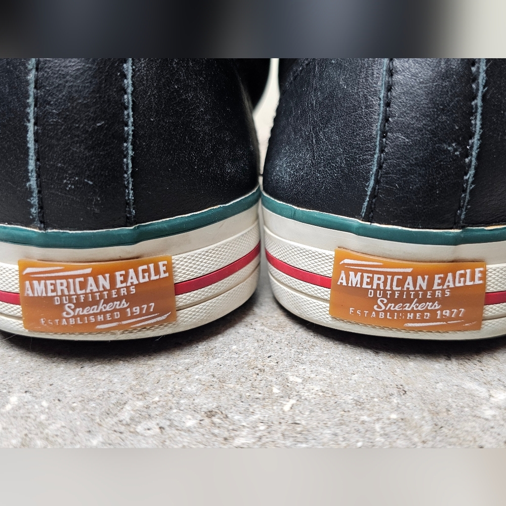 [AMERICAN EAGLE OUTFITTERS] Dark Blue Leather High-Top Sneakers Men's《10》 - Picture 7 of 15